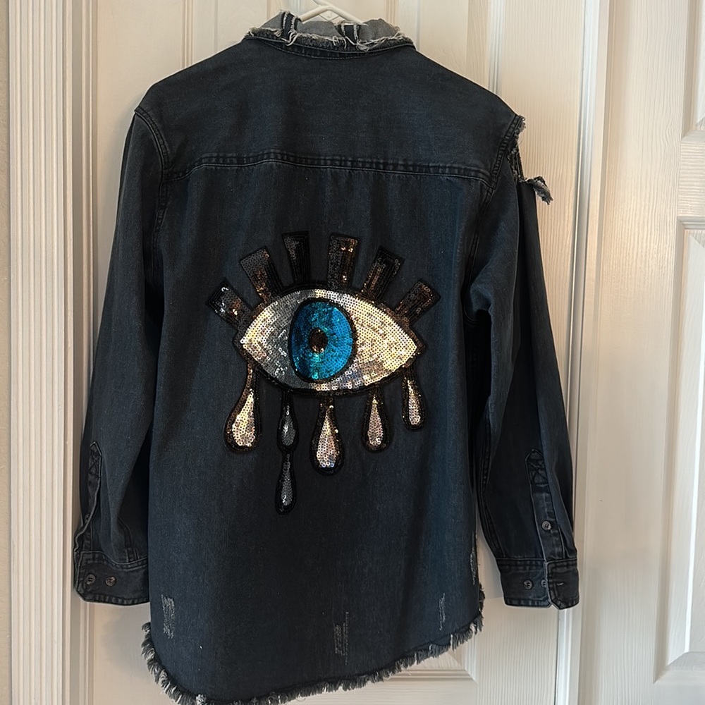 Signature Eight Distressed Denim Jacket